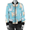 Alpaca Pattern Print Design 06 Women's Bomber Jacket