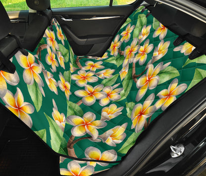 Plumeria Pattern Print Design PM07 Rear Dog  Seat Cover