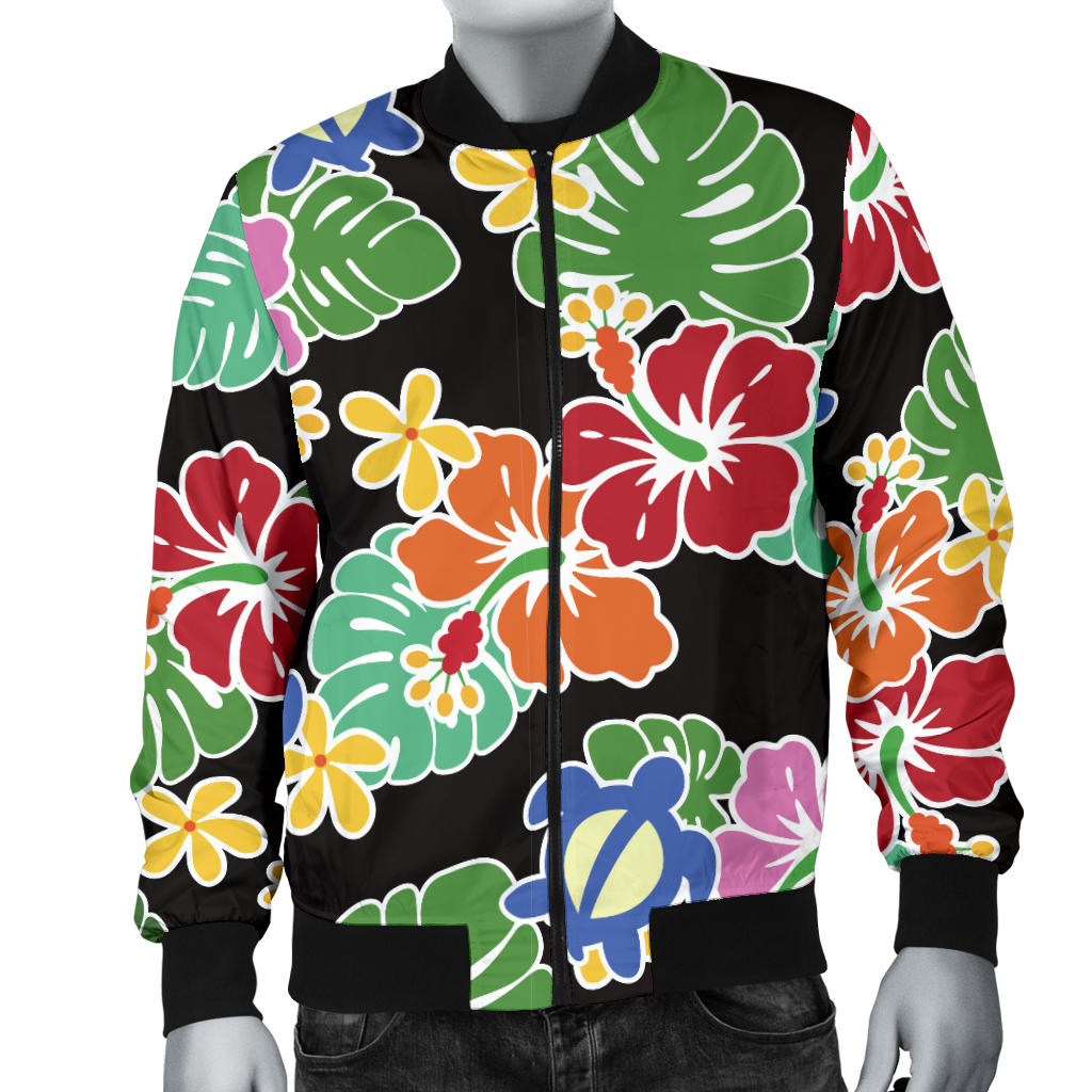 Hawaiian Themed Pattern Print Design H010 Men Bomber Jacket