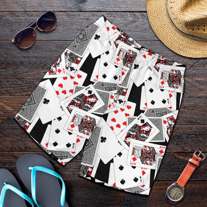 Poker Cards Pattern Print Design A04 Mens Shorts