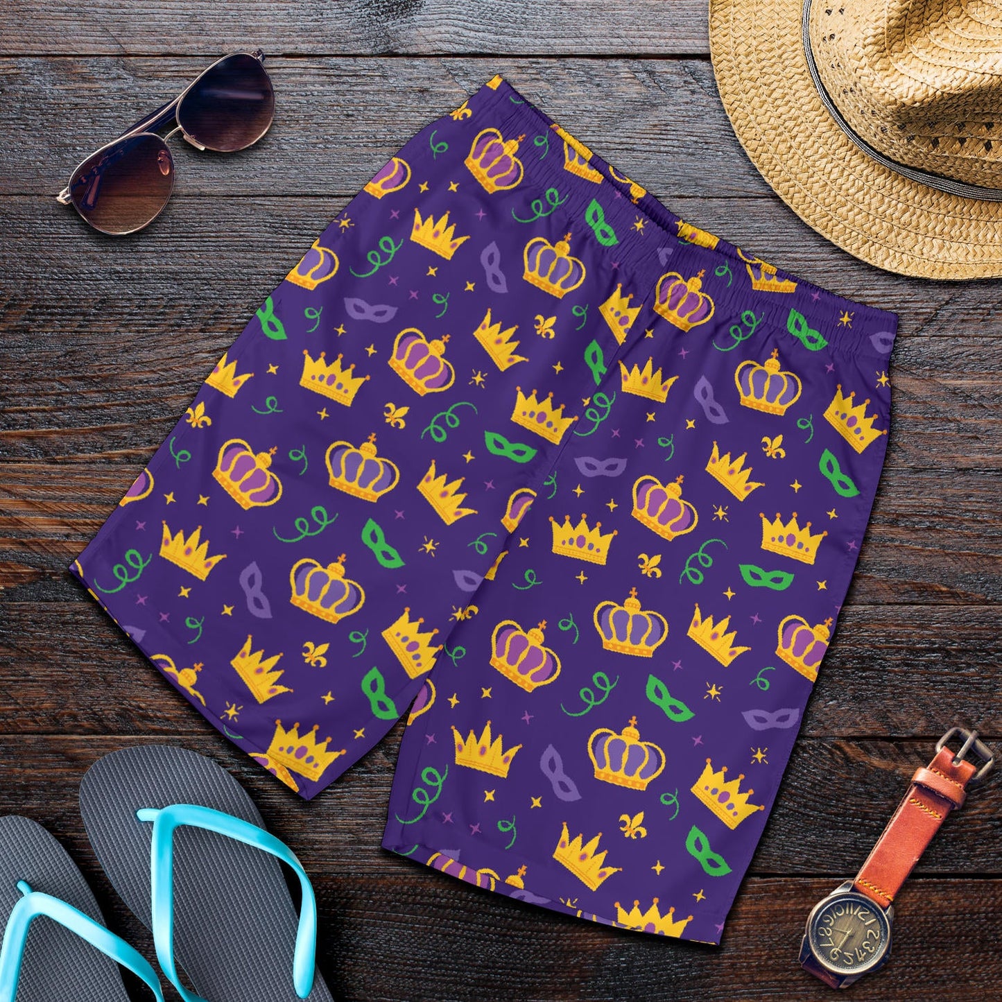 Mardi Gras Pattern Print Design 03 Mens Shorts