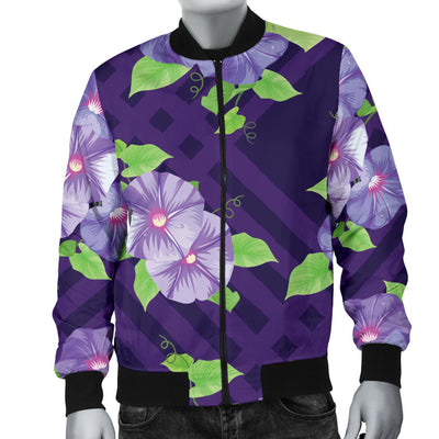 Morning Glory Pattern Print Design MG03 Men Bomber Jacket