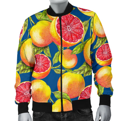 Grapefruit Pattern Print Design GF04 Men Bomber Jacket