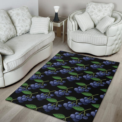 Blueberry Pattern Print Design BB01 Area Rugs