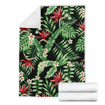 Bird Of Paradise Pattern Print Design BOP05 Fleece Blanket