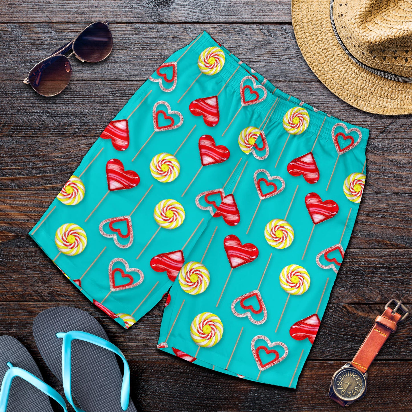 Lollipop Pattern Print Design LL06 Mens Shorts