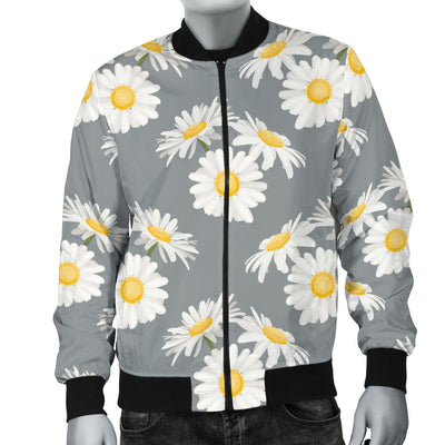 Daisy Pattern Print Design DS09 Men Bomber Jacket