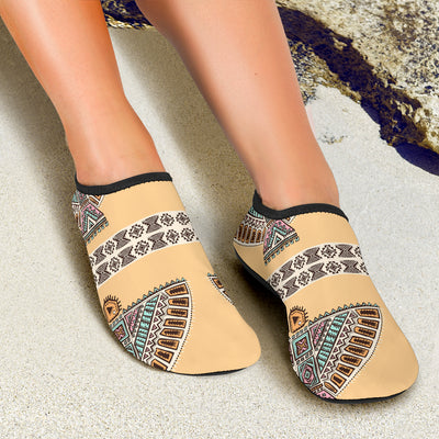 Native American Eagle Pattern Aqua Water Shoes