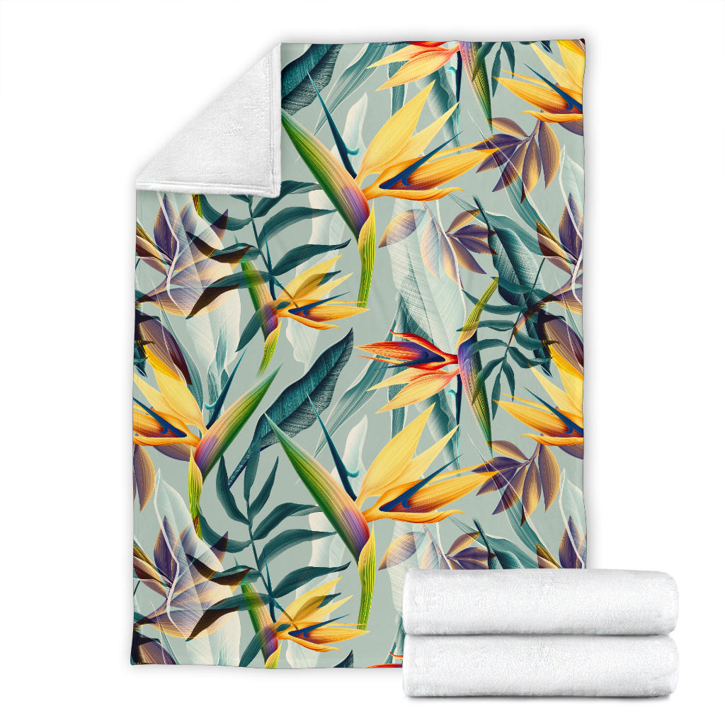Tropical Flower Pattern Print Design TF022 Fleece Blanket
