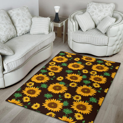 Sunflower Pattern Print Design SF01 Area Rugs