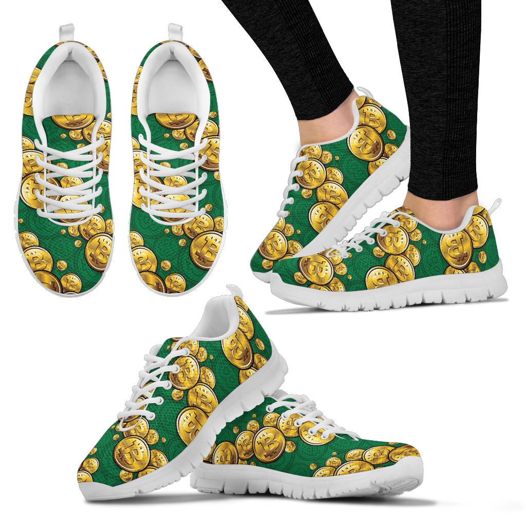 Bitcoin Pattern Print Design DO02 Sneakers White Bottom Shoes