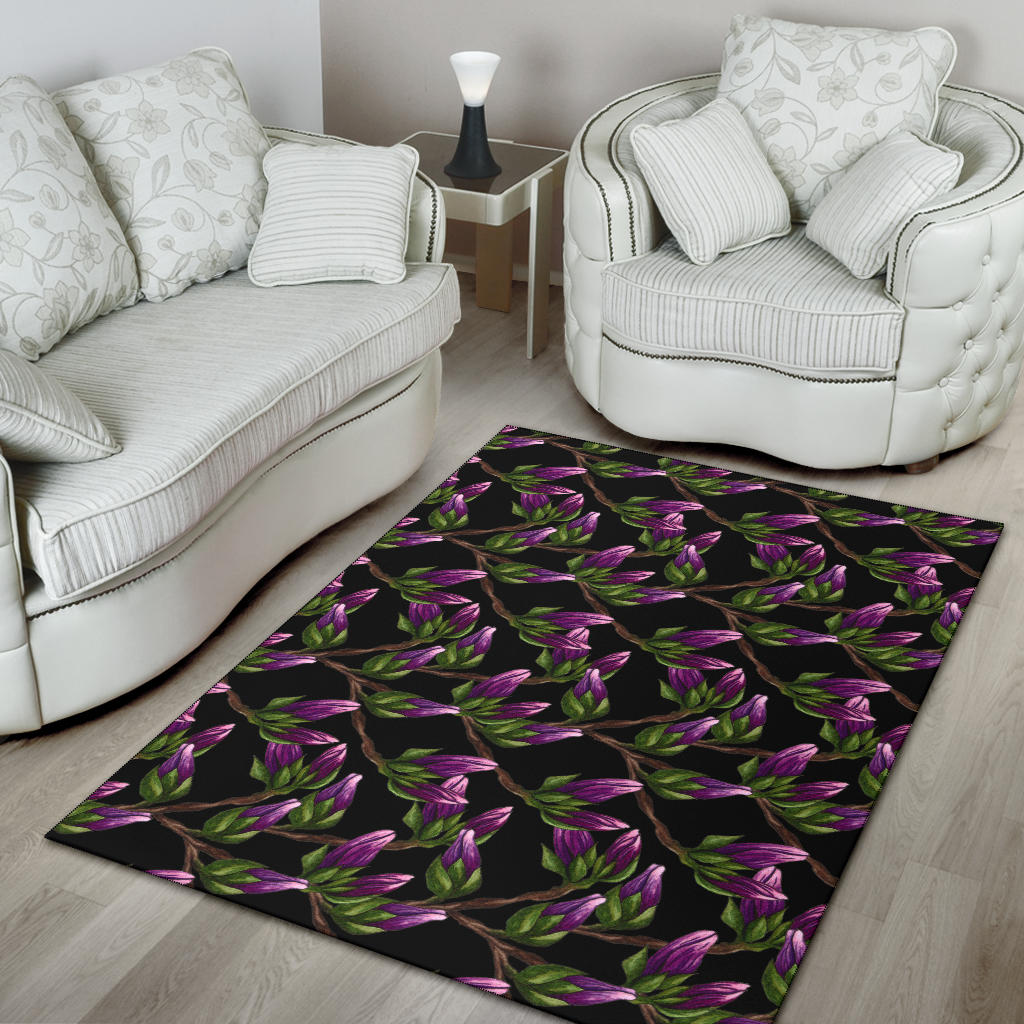 Magnolia Pattern Print Design MAG010 Area Rugs