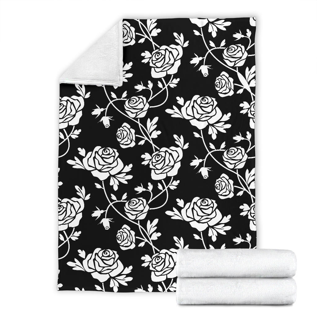 Rose Pattern Print Design RO013 Fleece Blanket