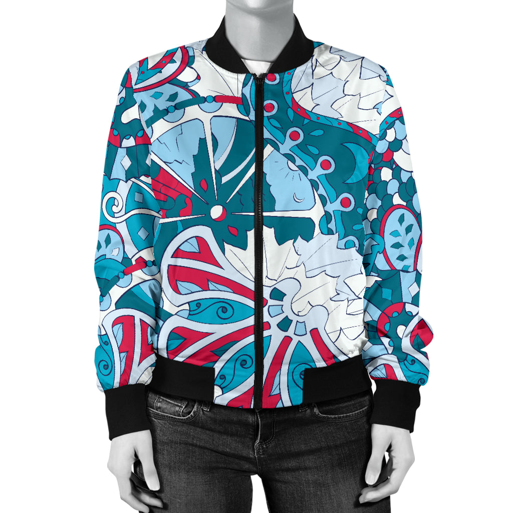 Funky Retro Pattern Print Design A05 Women's Bomber Jacket