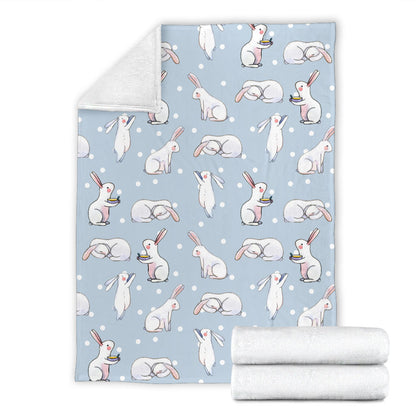 Rabbit Pattern Print Design RB06 Fleece Blanket