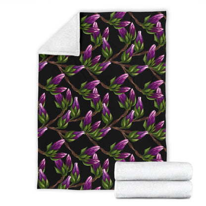 Magnolia Pattern Print Design MAG010 Fleece Blanket