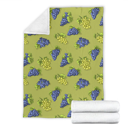 Grape Pattern Print Design GP08 Fleece Blanket