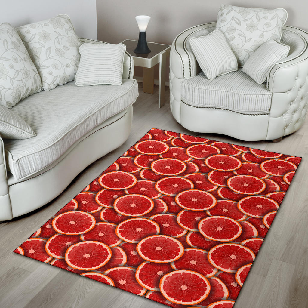 Grapefruit Pattern Print Design GF05 Area Rugs