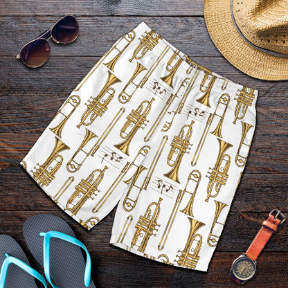 Trombone Pattern Print Design 04 Mens Shorts