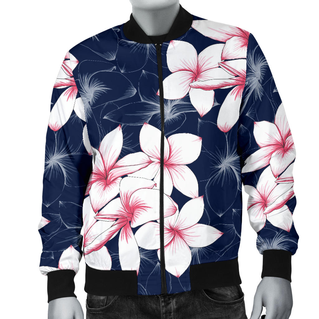 Plumeria Pattern Print Design PM017 Men Bomber Jacket