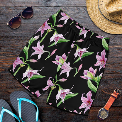 Amaryllis Pattern Print Design AL08 Mens Shorts