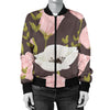 Anemone Pattern Print Design AM011 Women Bomber Jacket