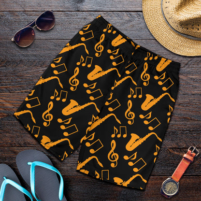 Saxophone Pattern Print Design 02 Mens Shorts