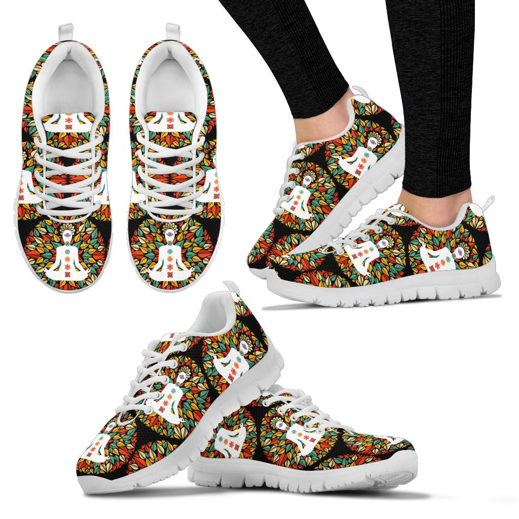 Chakra Yoga Sneakers White Bottom Shoes