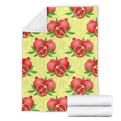Pomegranate Pattern Print Design PG07 Fleece Blanket
