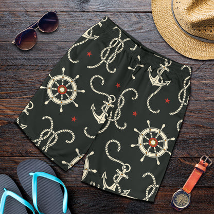 Nautical Anchor Pattern Mens Shorts