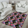 Peony Pattern Print Design PE012 Area Rugs