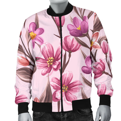 Summer Floral Pattern Print Design SF09 Men Bomber Jacket