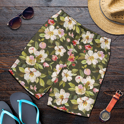 Apple blossom Pattern Print Design AB01 Mens Shorts