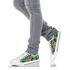 Bird Of Paradise Pattern Print Design BOP06 White Bottom Low Top Shoes