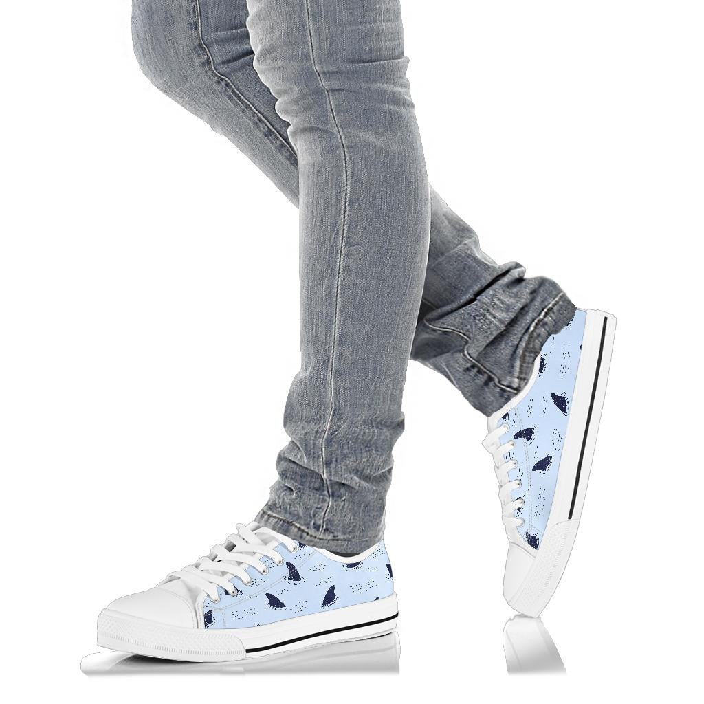 Shark Fin White Bottom Low Top Shoes