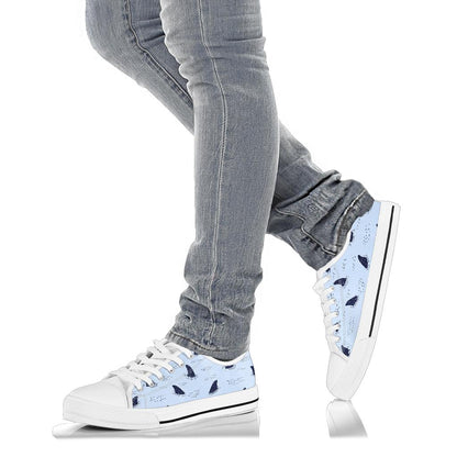 Shark Fin White Bottom Low Top Shoes