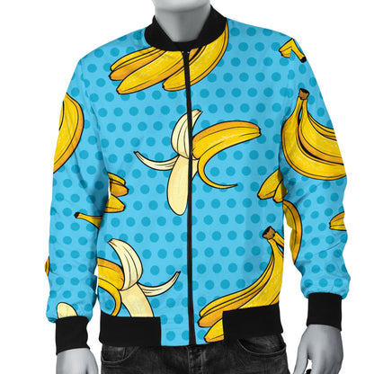 Banana Pattern Print Design BA08 Men Bomber Jacket