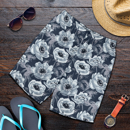 Anemone Pattern Print Design AM09 Mens Shorts
