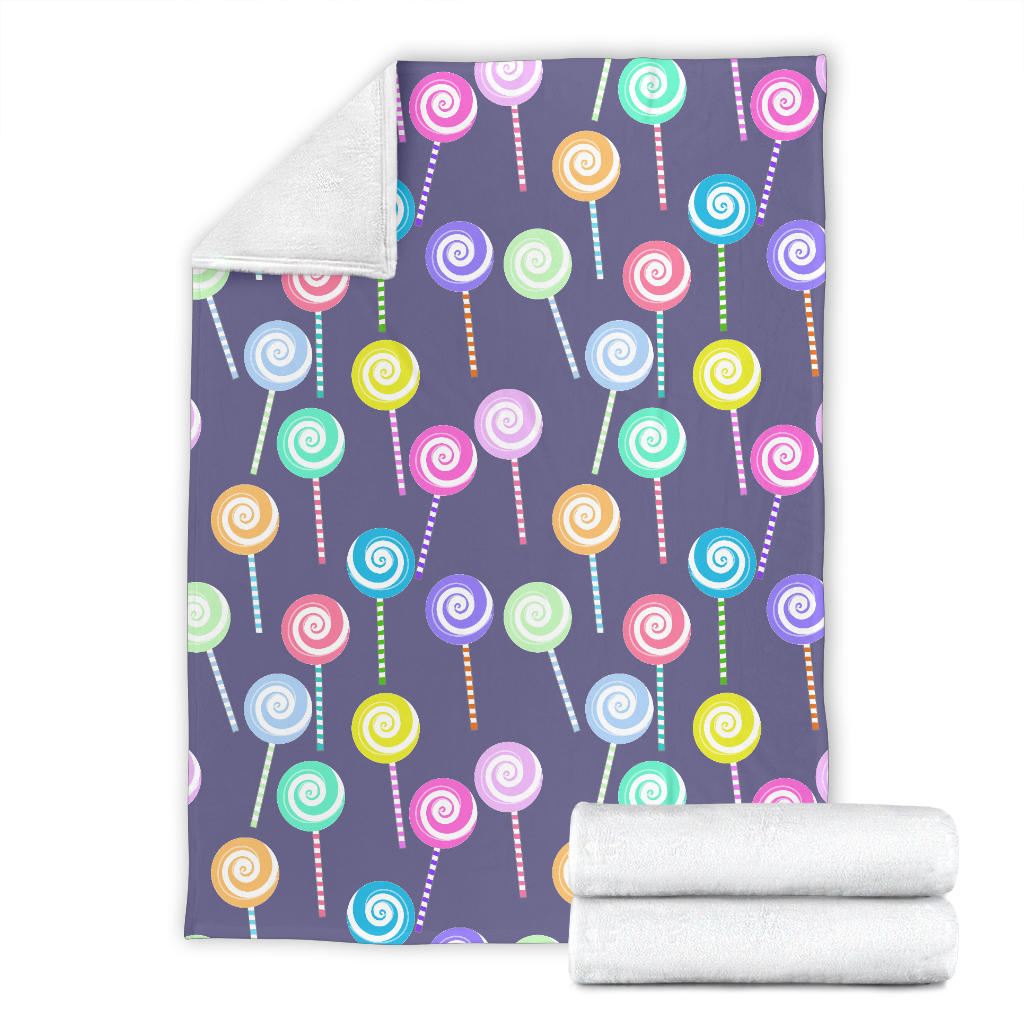 Lollipop Pattern Print Design LL03 Fleece Blanket