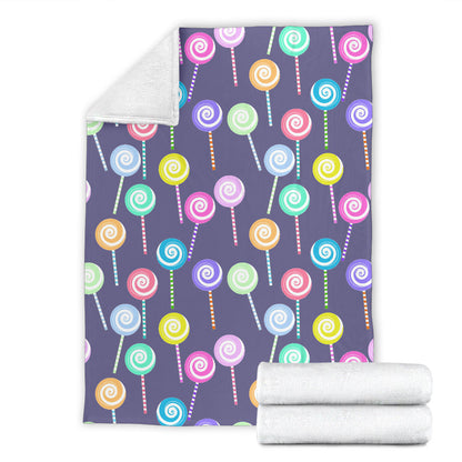 Lollipop Pattern Print Design LL03 Fleece Blanket