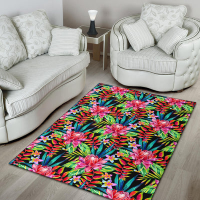 Heliconia Pattern Print Design HL02 Area Rugs