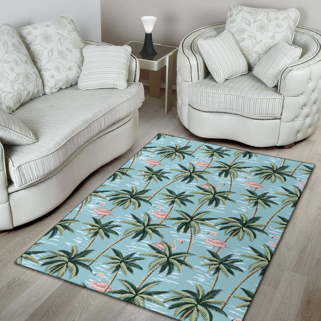 Palm Tree Pattern Print Design PT05 Area Rugs