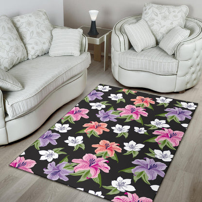 Lily Pattern Print Design LY02 Area Rugs
