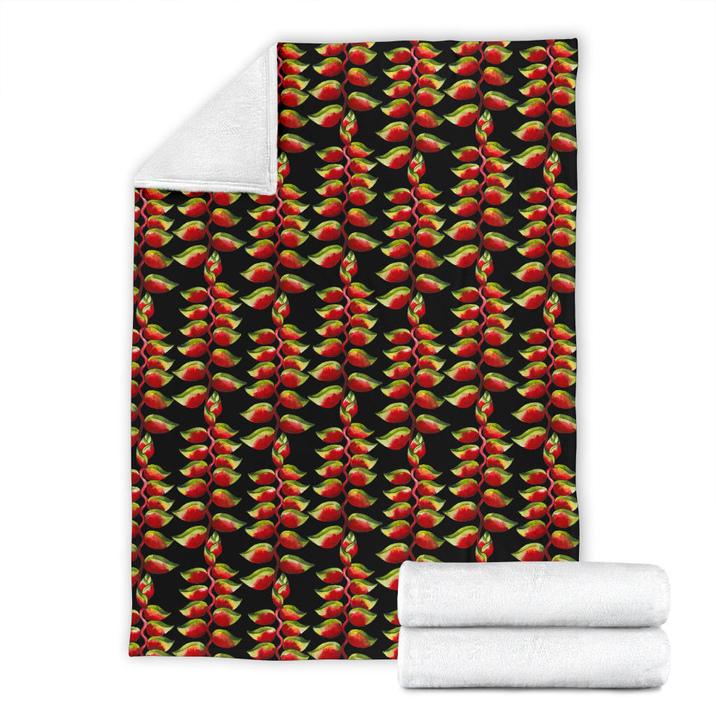 Heliconia Pattern Print Design HL05 Fleece Blanket