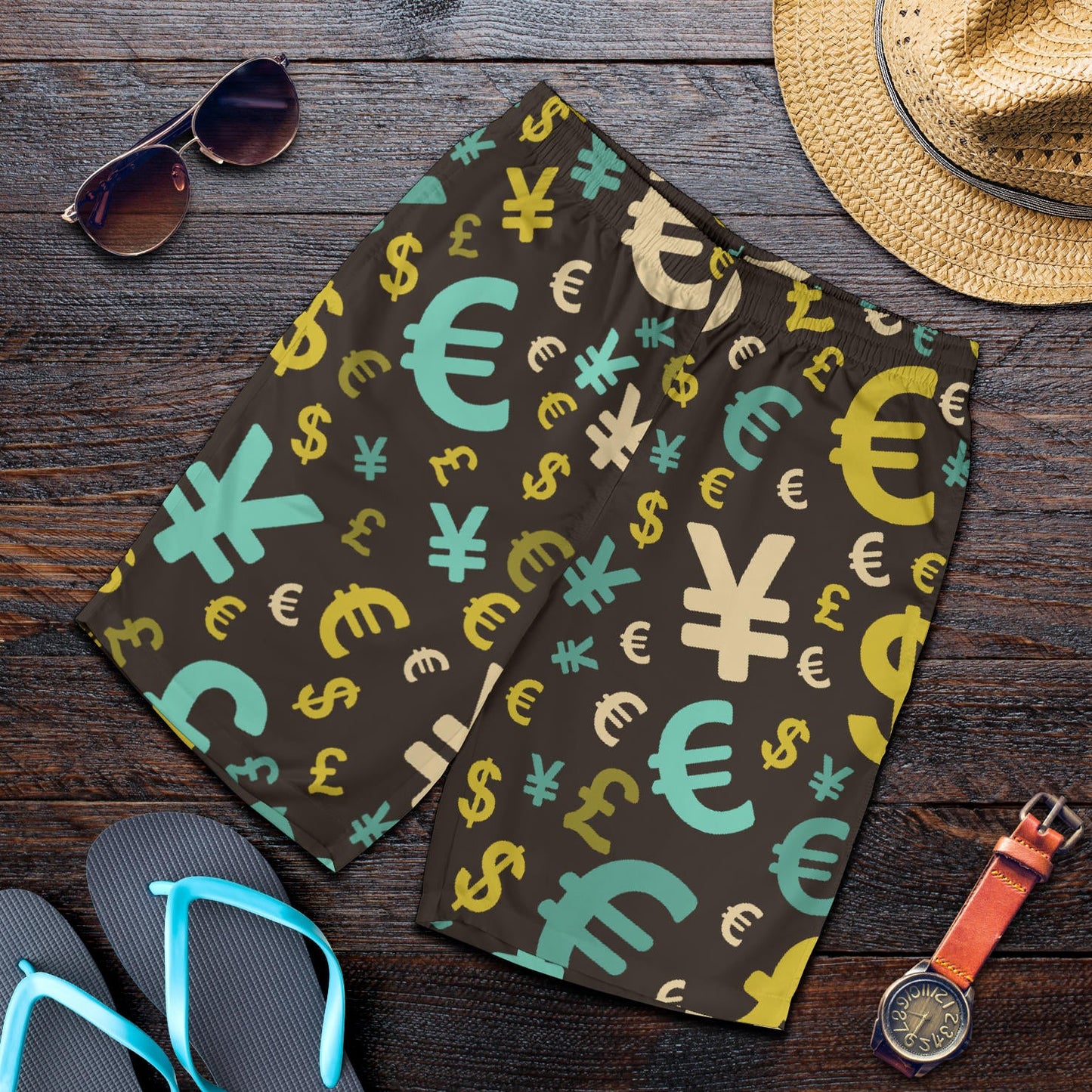 Money Pattern Print Design 01 Mens Shorts