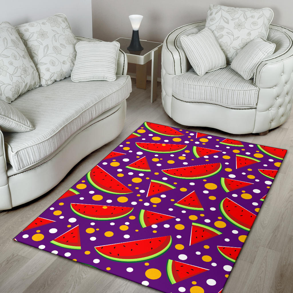 Watermelon Pattern Print Design WM010 Area Rugs
