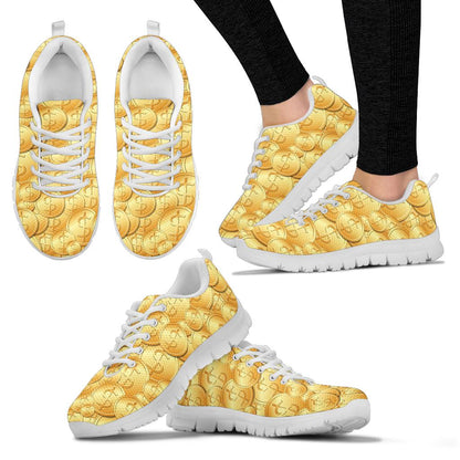 Dollar Pattern Print Design DO03 Sneakers White Bottom Shoes