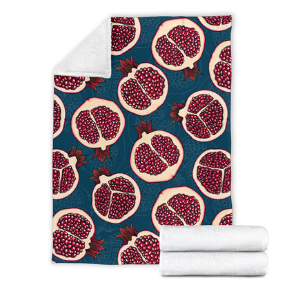 Pomegranate Pattern Print Design PG02 Fleece Blanket