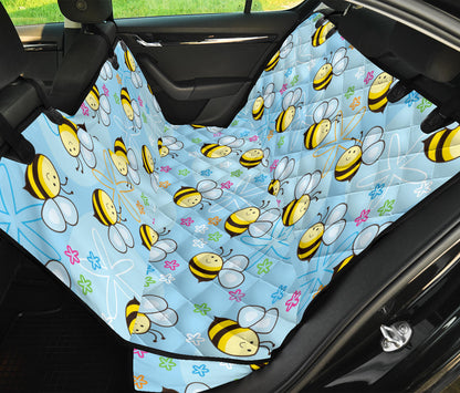 Bee Pattern Print Design BEE03 Rear Dog  Seat Cover