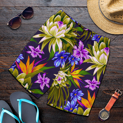 Water Lily Pattern Print Design WL08 Mens Shorts